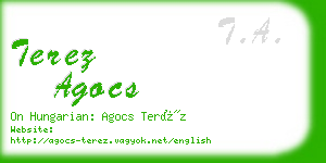 terez agocs business card